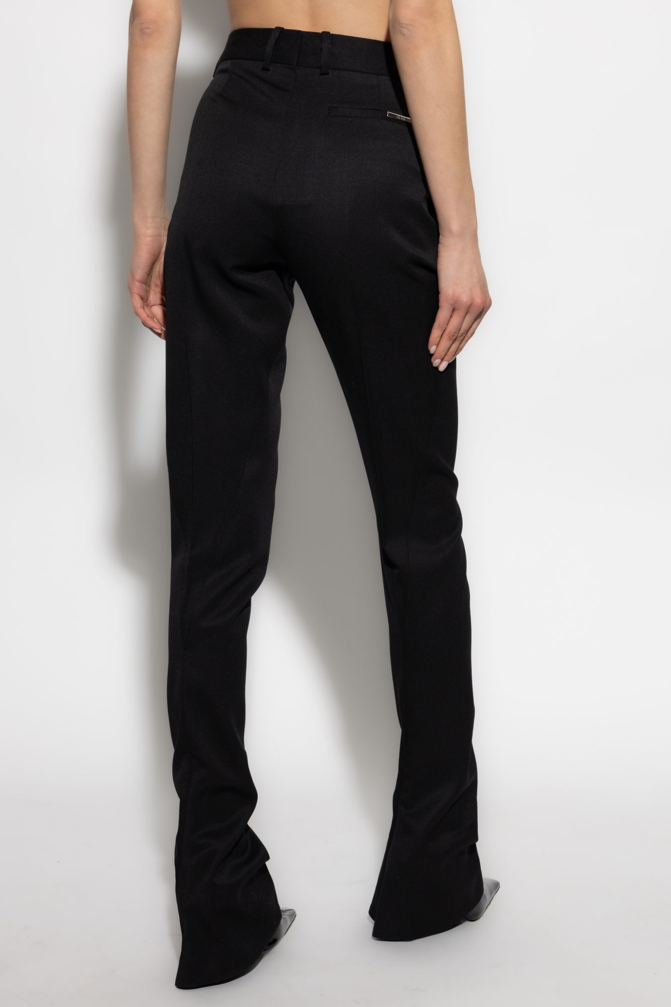 パンツ THE ATTICO SS25 LONG PANT FLARED (250WCP00250WWW046 100) THE ATTICO SS25 LONG PANTS / BLK - NUBIAN
